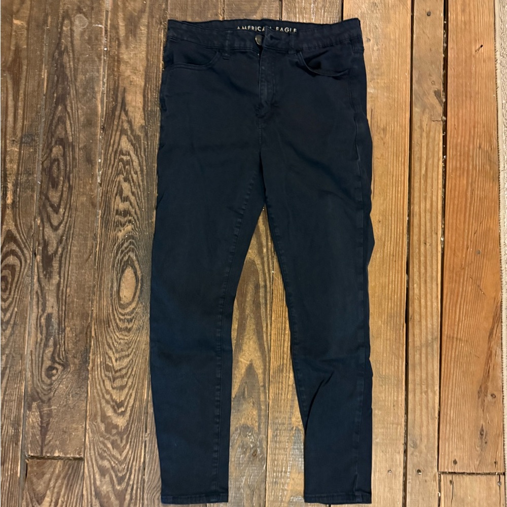 Women’s navy blue American eagle hi rise jegging like new size 8